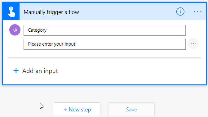 Manually trigger a flow