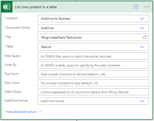 WorkItemsFromSpreadsheet