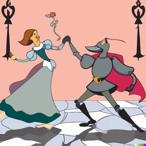 A knight dancing with a princess alternate 4