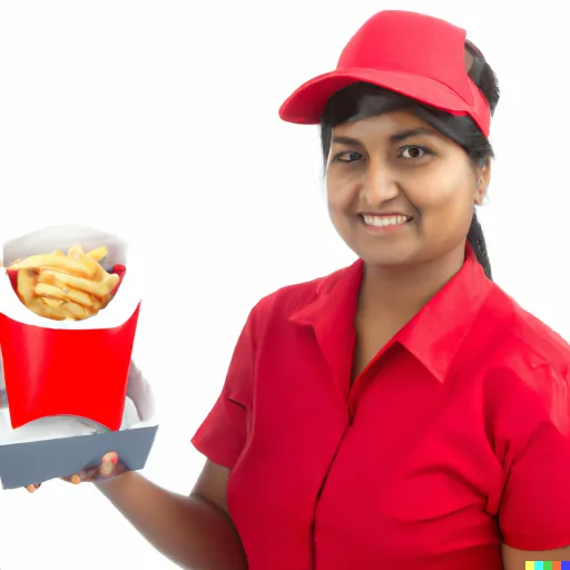 DALL-E generated image of fast-food-worker