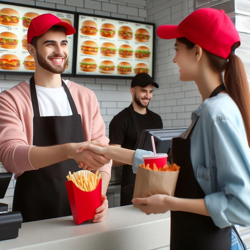 Microsoft Designer image of fast-food-worker