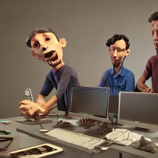 AI image of really weird humans