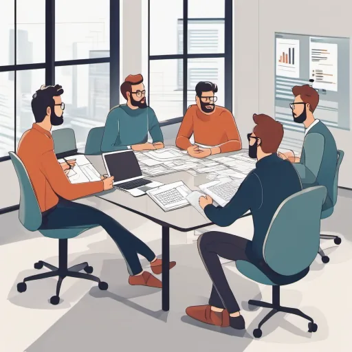 A group of people working together around a table