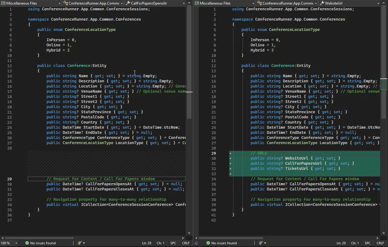 ChatGPT 5 code diff screen