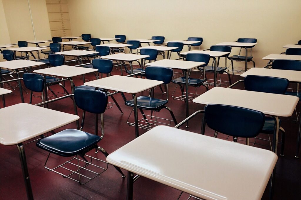 Chairs in a classroom